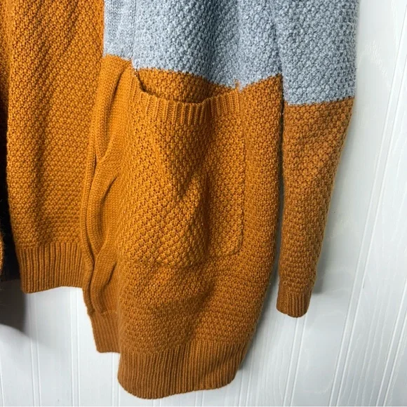 Grecerelle color block heavy knit cardigan sweater size 2X - Picture 5 of 9